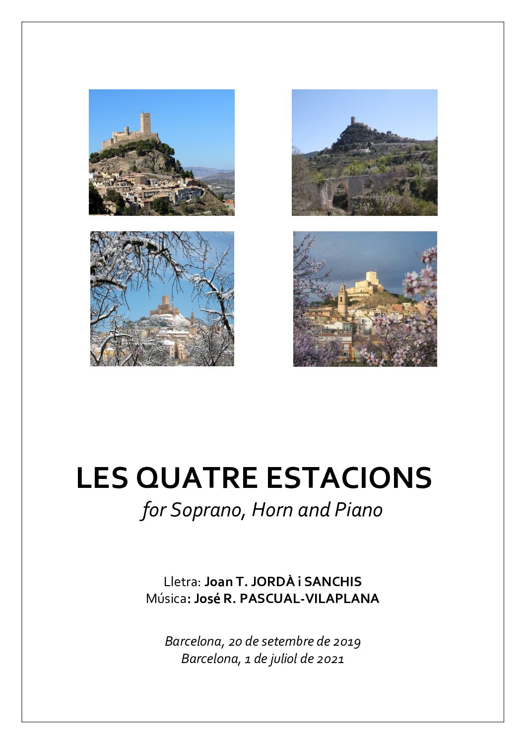 LES QUATRE ESTACIONS Soprano, Trompa i Piano